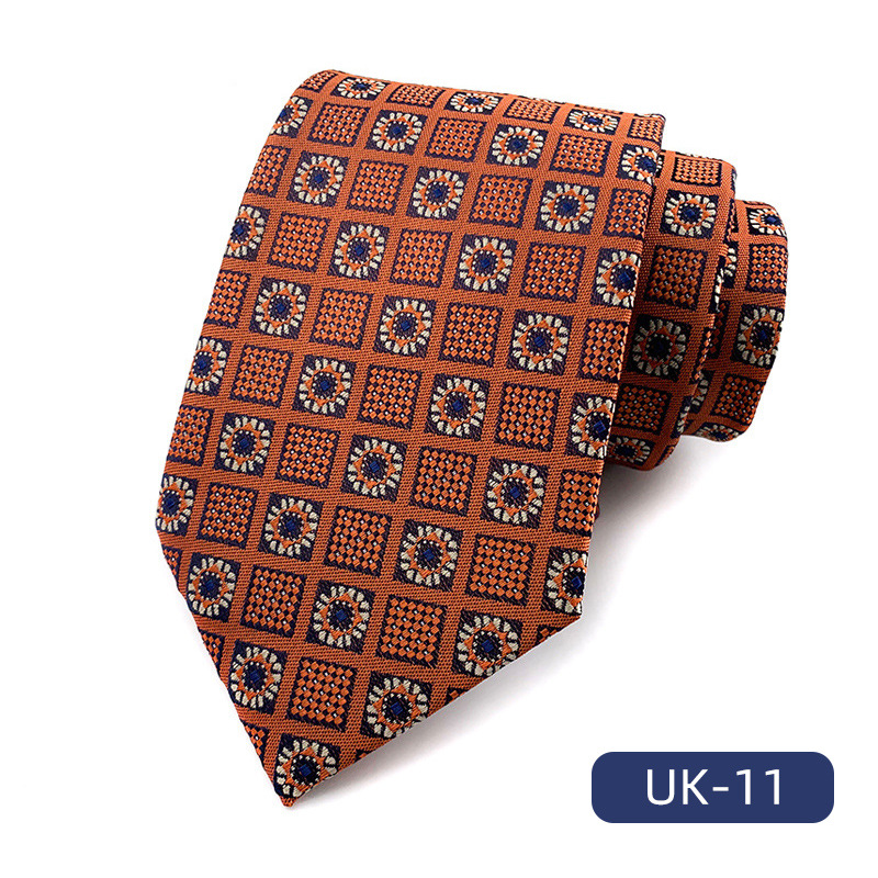 Picture of in stock wholesale men's tie polyester yarn-dyed jacquard fabric business formal wear casual fashion suit accessories