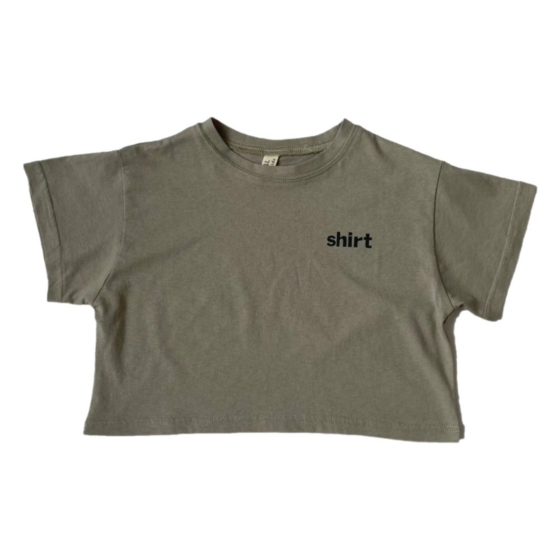 GL-kids Korean Summer New Children's Shirt Letter Printed Short-sleeved T-shirt Unisex Loose Good-wearing Top T-shirt