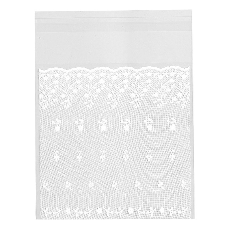 100 wholesale white lace mesh wedding gift packaging bag jewelry bag candy bag 10*15+3