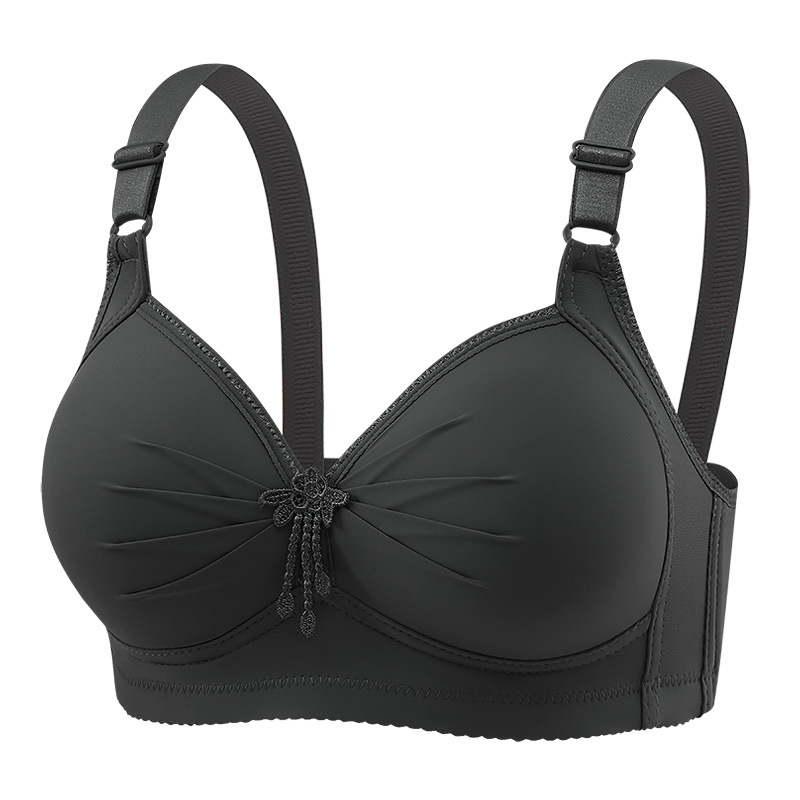 Picture of Middle-aged and elderly bra non-magnetic adjustable non-steel ring underwear thin cup full cup large women's underwear large breast accessory breast