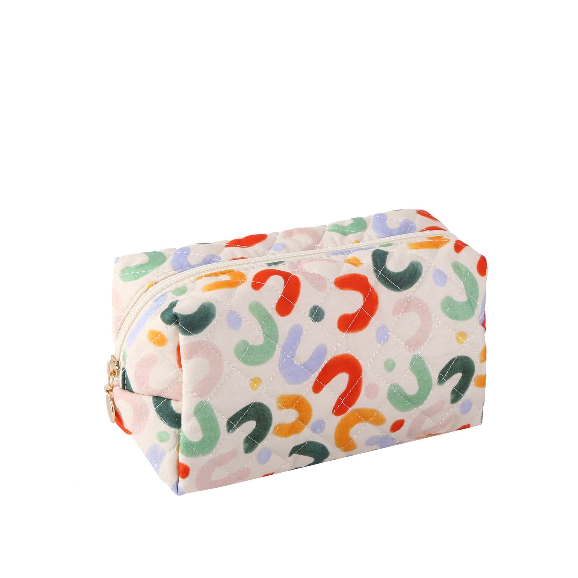 Picture of Cross-border Small Floral Quilted Cosmetic Bag Travel Skin Care Zipper Bag Large Capacity Portable Storage Bag Soft Bag
