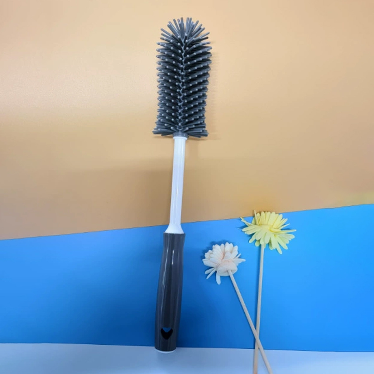 Picture of Liquid silicone bottle brush cleaning cup rotating brush nipple brush three-in-one multifunctional cleaning rinse factory direct sales