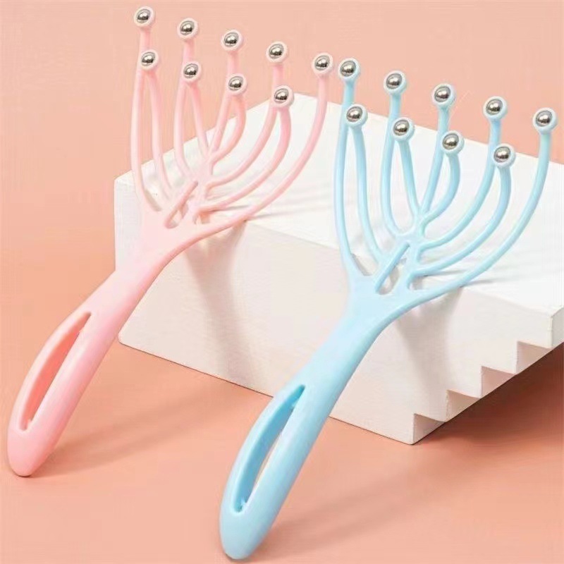 New nine-claw massager 9-claw decompression scratching head artifact ball manual head nine-claw massage comb