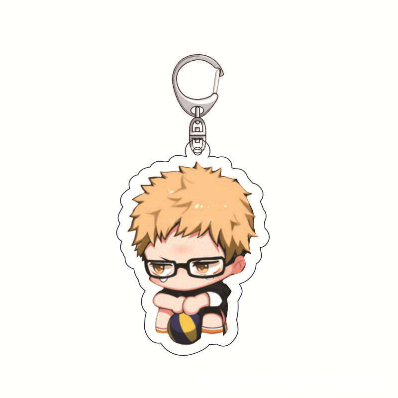 Picture of Anime Volleyball Youth Peripheral Keychain Shadow Mountain Feixiong Day Xiangyang Solitary Claw Grinding Cute Acrylic Pendant