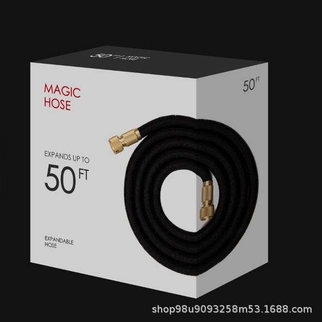 Latex retractable water pipe color box packaging garden water pipe color box packaging high pressure car wash nozzle suit color box