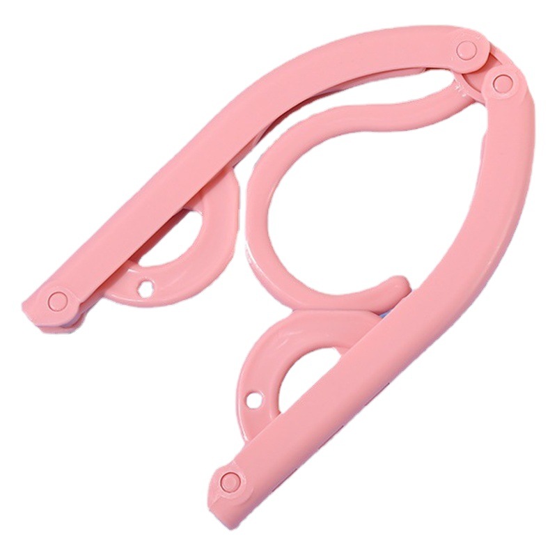 Picture of Folding Hanger Bold Travel Portable Pants Rack Household Non-Slip Drying Clothes Hanger Plastic Folding Hanger