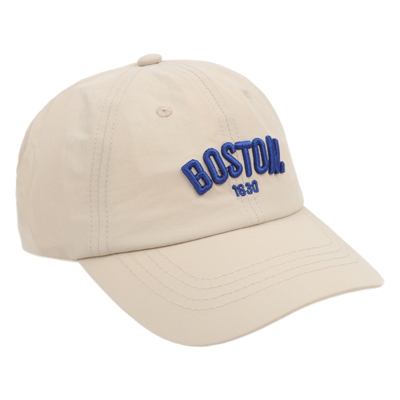 Children's Hat Boys and Girls Spring and Summer Korean Style Simple Embroidered Empty Top Ponytail Breathable Duck Tongue Sunshade Hat