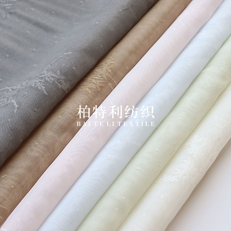 Picture of Spring and summer hollow burning flower rotten flower fabric national style children's clothing women's hanfu cheongsam thin polyester cotton fabric bouquet packaging