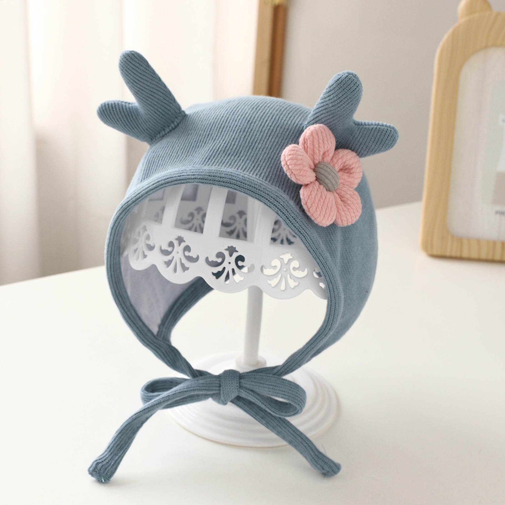 Picture of Baby Hat Spring and Autumn Baby Cute Super Cute Autumn and Winter Baby Ear Protection Newborn Female Baby Fetal Hat Boy