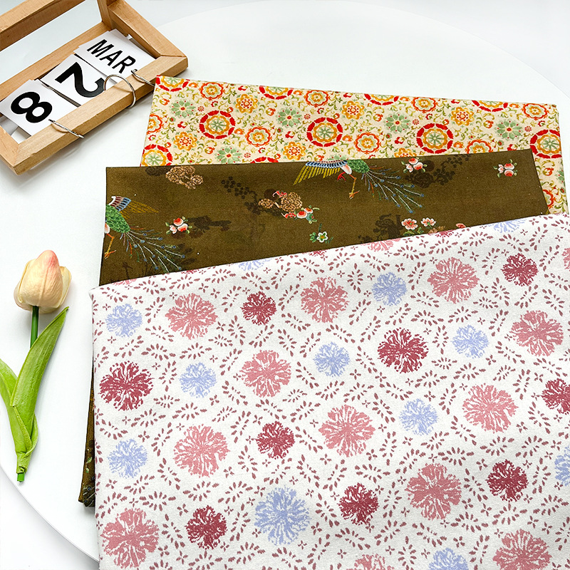 Cotton 20-Count Fabric, Ethnic Pattern Digital Printing, Children's Clothing Shirt, Han Dynasty, New Chinoiserie Clothing Fabric