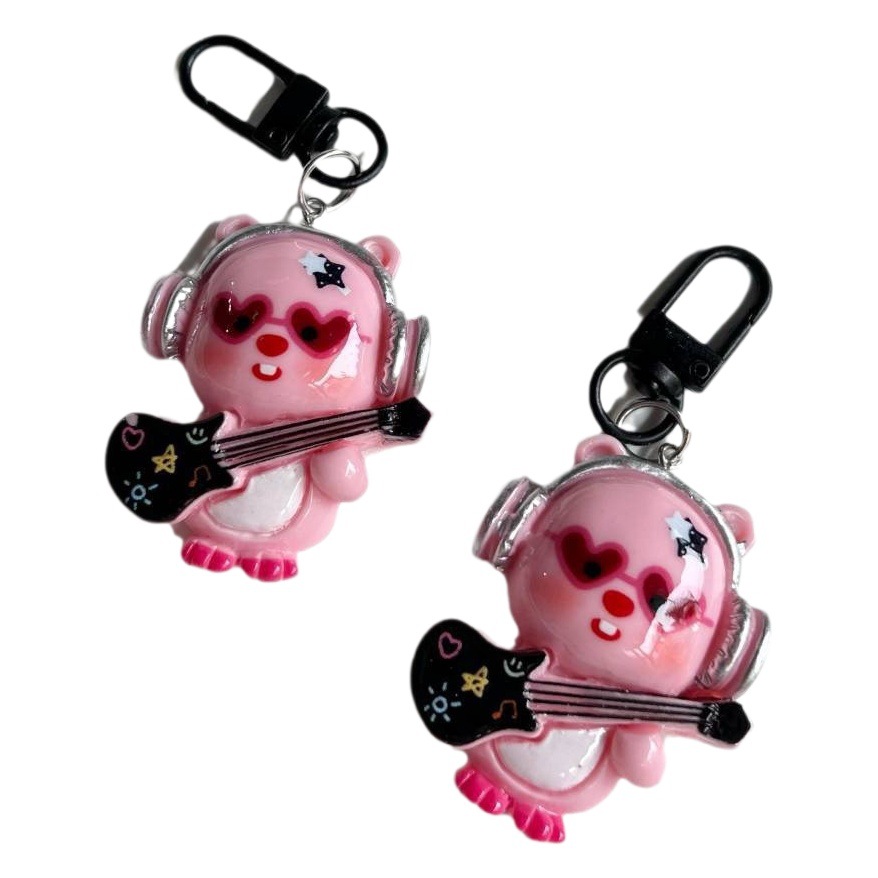 Punk Rock Sea Carp Keychain Cute Cartoon Student Schoolbag Pendant Ins Cute Girlfriend Gift Accessories