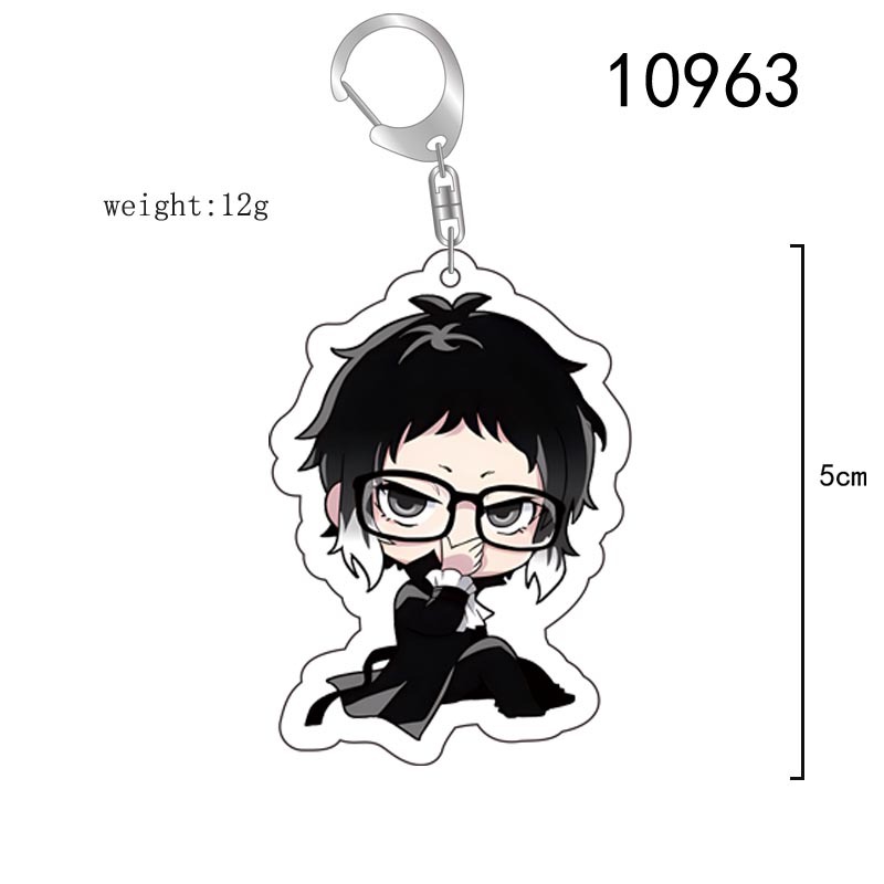 Picture of Mizhuo Bungo Stray Dogs Dazai Osamu Photo Card Keychain Acrylic Pendant Anime Trendy Merchandise