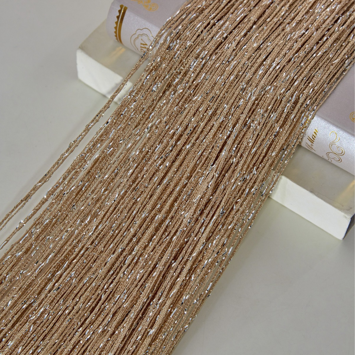 Picture of Hot Selling Encrypted Silver Thread Curtain Door Curtain Hanging Curtain Partition Entrance Curtain Non-Tangled Korean Wedding Decorative Curtain Wholesale