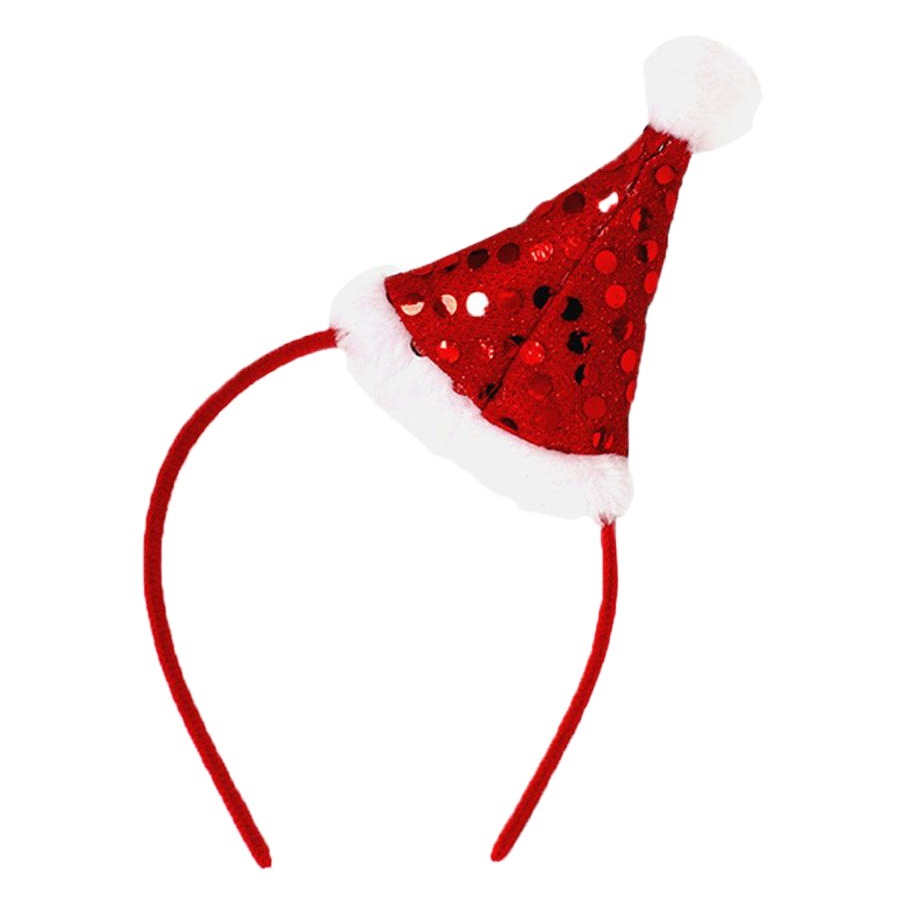Red Christmas Hair Bars Hair Accessories Christmas Decorations Party Decorations Colorful Christmas Hat Headband Dress Up