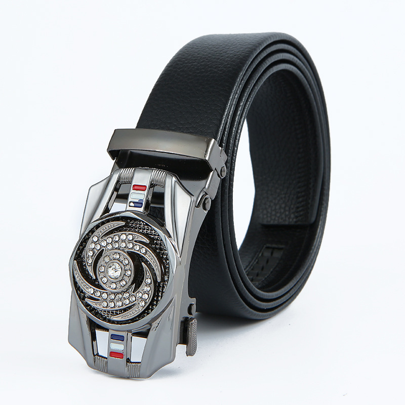 Picture of Belt Men's Time Run Belt Men's Business Trend Rotatable Automatic Buckle Pants Belt Douyin Live Broadcast Belt