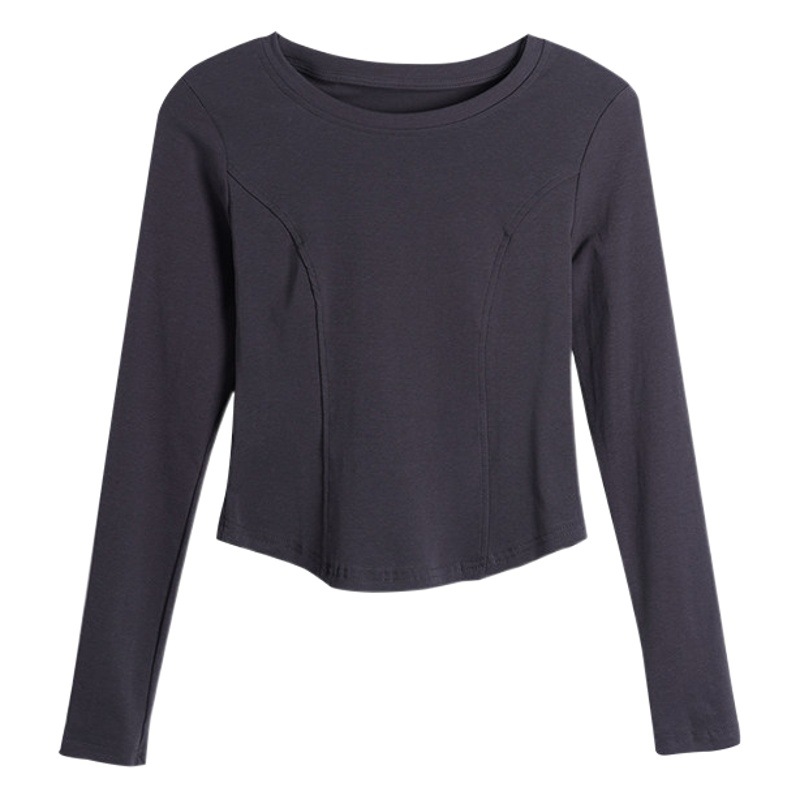 2025 New Autumn and Winter Bottoming Shirt for Women, Slim Sexy Design, Thickeneded Long-Sleeved T-Shirt, Women's German Velvet Short Top