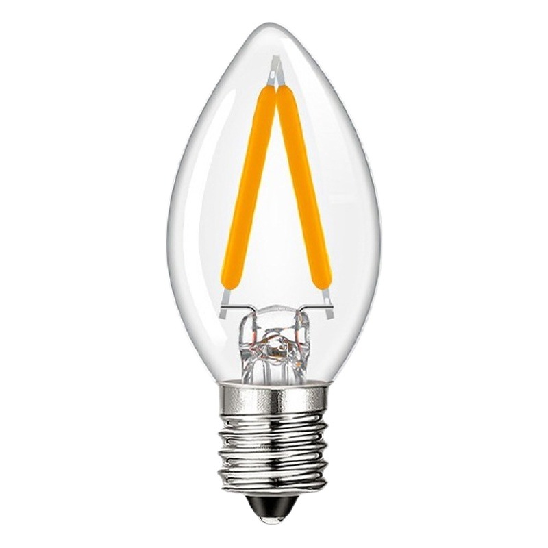 C7 Edison Small Light Bulb 1.5W Transparent Candle Light E12E14 Screw Base Warm Light Led Filament Light Warm Light Bulb