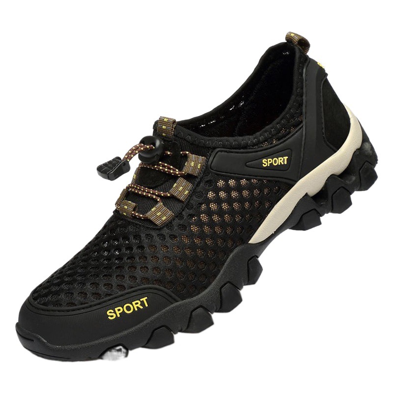 Men's Shoes Summer Fashionable Shoes Outdoor Breathable Wading Shoes Non-slip Soft Bottom Mountaineering Shoes Men's Sports Casual Shoes Men's Mesh Shoes