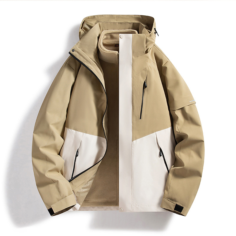 Picture of New outdoor assault jacket three-in-one water-repellent detachable outdoor mountaineering travel jacket for men and women cross-border