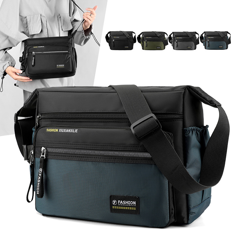 New Men's Bag Large Capacity Shoulder Bag Men's Backpack Lightweight Versatile Crossbody Bag Multi-Compartment Casual Briefcase