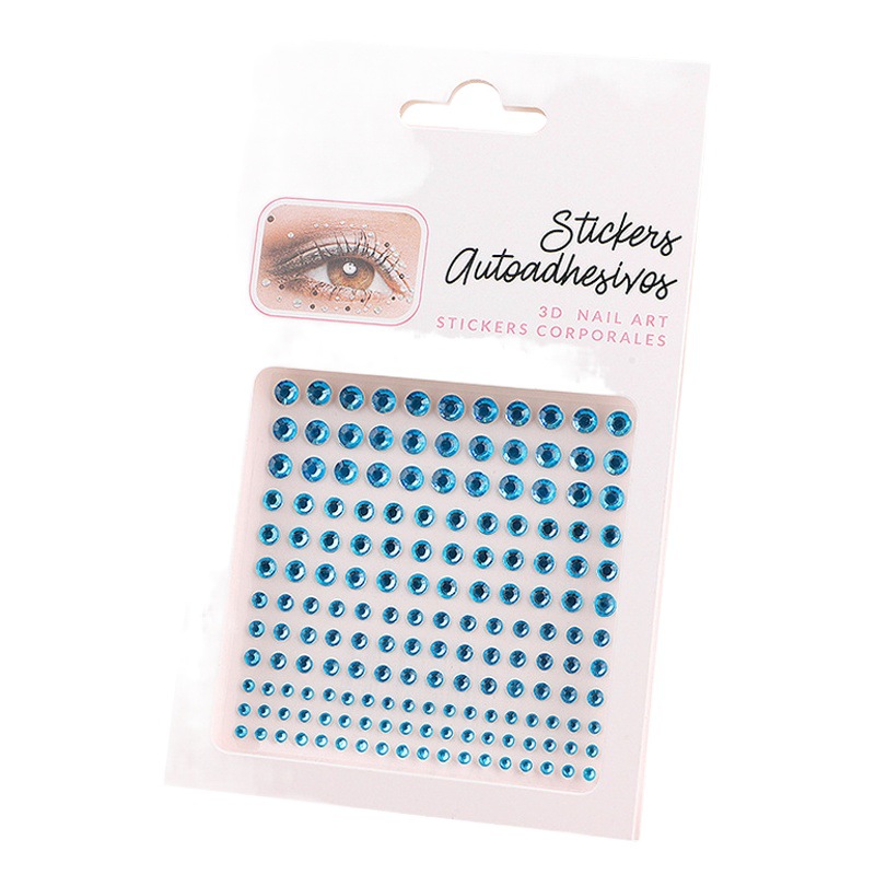 Picture of In stock cross-border hot acrylic eyebrow sticking Diamond 3456mm face sticker performance Color Diamond Crystal acrylic eye corner tears
