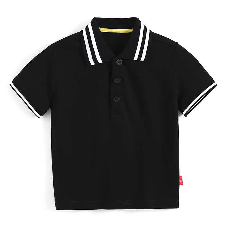 Picture of Mi Chun Boys Short-Sleeved Polo Shirt T-Shirt 2025 Summer New Kidsren's Clothing K-Style Cartoon Lapel Baby Undershirt t