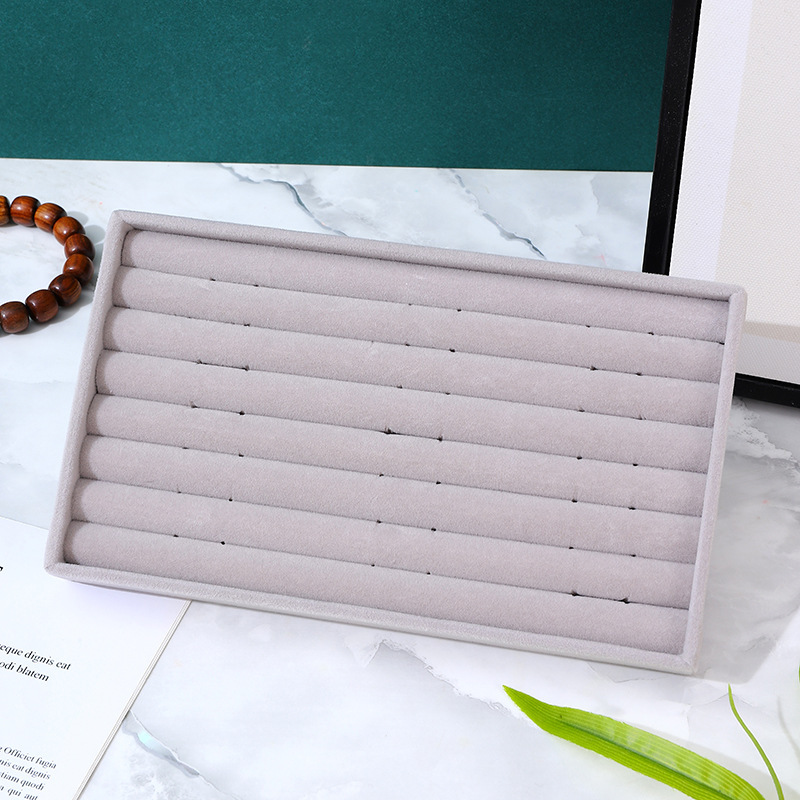 Picture of Cross-border in stock Flannel Jewelry Plate small size Beige Drawer Storage Jewelry Plate Home Display Storage Box