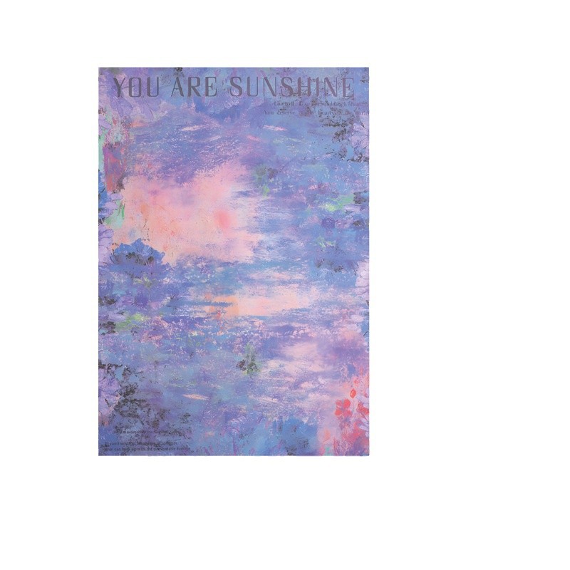 Picture of Ximeng Garden oil painting wrapping paper purple double-sided printing high-grade flower bouquet wrapping paper manufacturers wholesale
