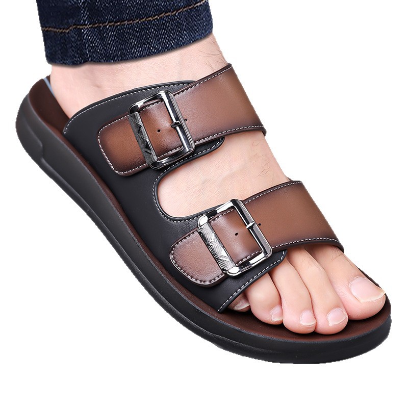 2025 New Summer Men's Versatile Casual Slippers Men's Breathable Flip-Flops Vietnamese Beach Shoes Men's Sandals 701