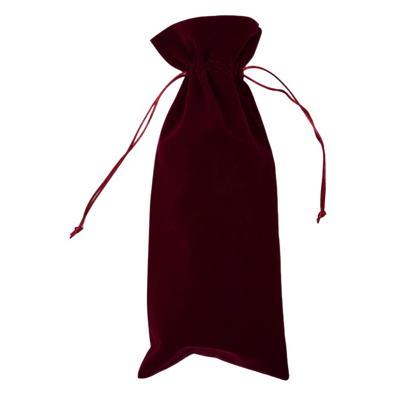 Thickened Flannel Bundle Bag Wine Packaging Bag Wine Gift Storage Drawstring Bag Dust-proof Wine Cover High-grade Flannel Bag