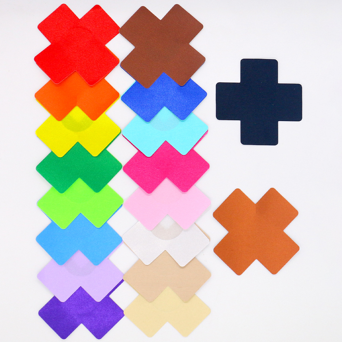 Picture of 18-color in stock cross-border chest patch silk satin anti-bump disposable chest patch sexy beauty breast patch cross breast patch breathable