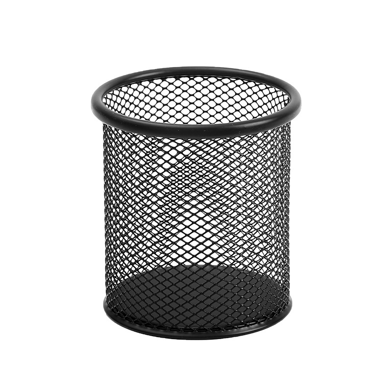 Picture of Office Stationery Student Pen Holder Multifunctional Desktop Storage Metal Iron Mesh Pen Holder Small Pen Holder Storage Supplies