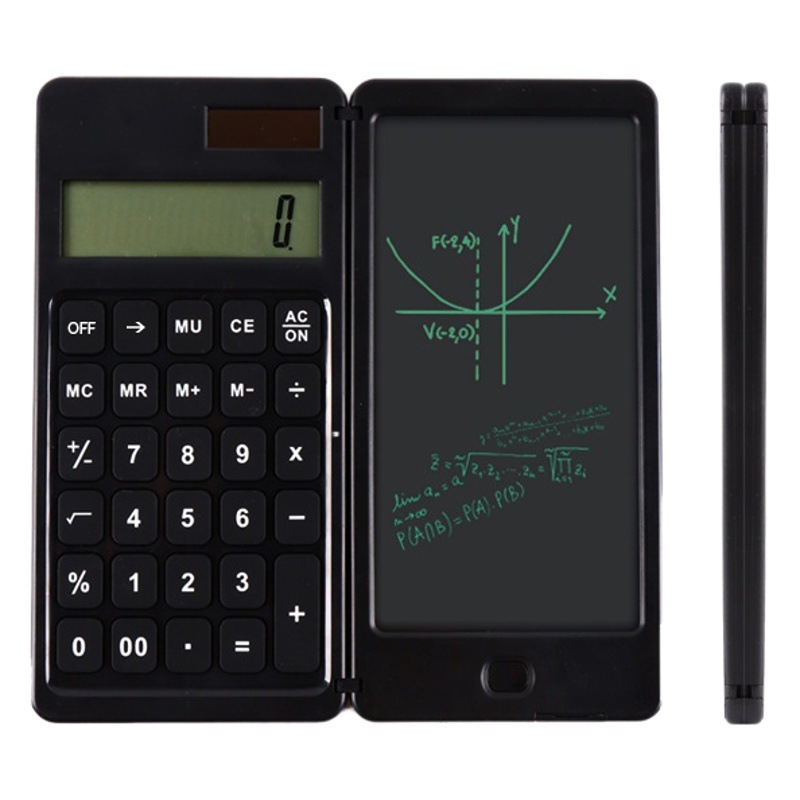 Jishengke Solar Calculator Writing Board Learning Business Office Portable Folding LCD Writing Board Calculator