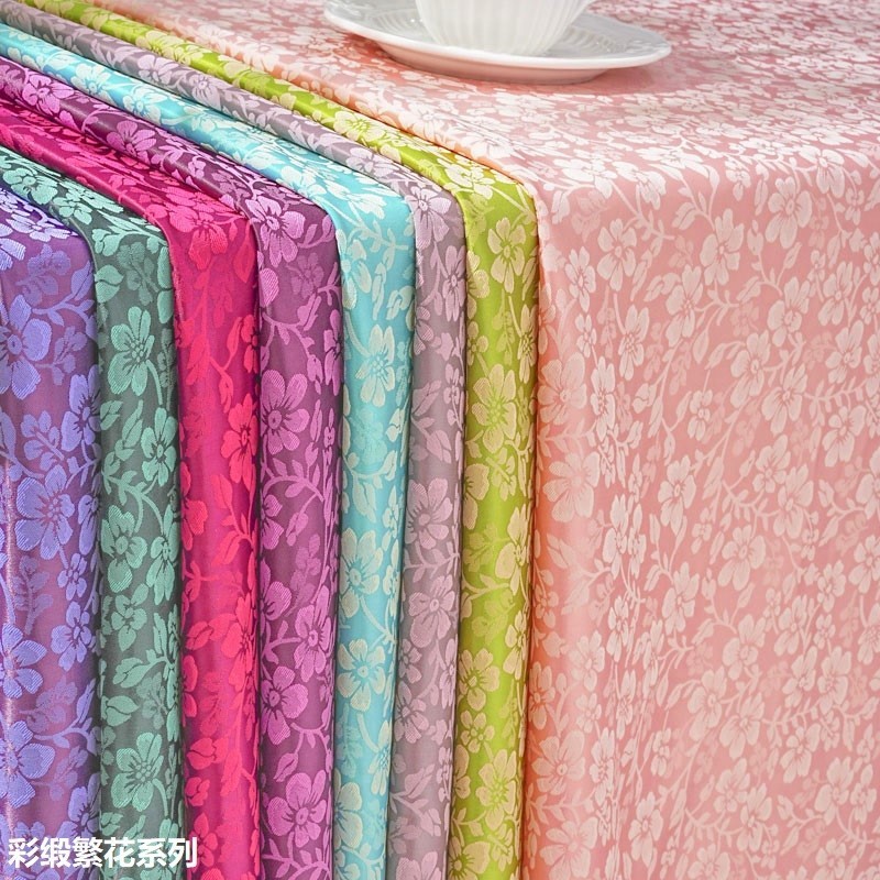 Small Floral Imitation Acetate Jacquard Fabric Skirt Pants Dress Silky Yarn-Dyed Cationic Two-Color Jacquard Fabric