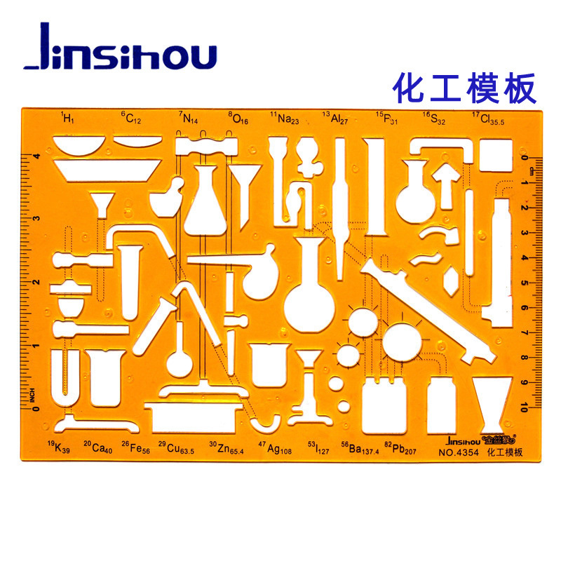 Picture of Golden Monkey Template Ruler Drawing Design Curve Circle Oval Chemical Electrician Radius Indoor Architectural Furniture