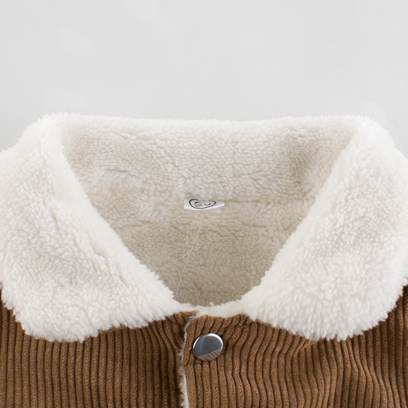 Picture of Spring Kidsren's Clothing Kidsren's Vest New 2024 Boys' Lamb Velvet Fleece-Lined Baby Clothing Warm Tops