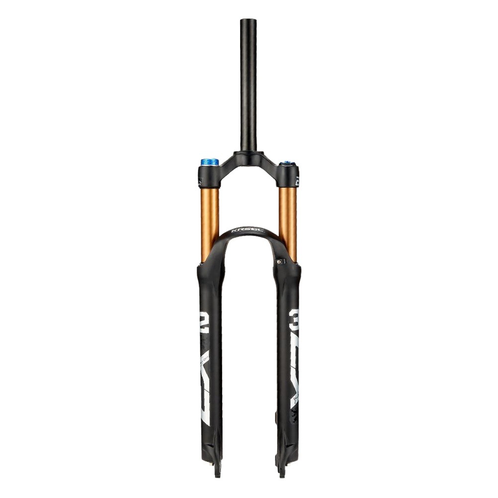 Krsec Bicycle Shock-Absorbing Bucket Shaft Front Fork Straight Cone Tube Wire-Controlled Quick-Release Mountain Bike Air Fork Cycling Accessories