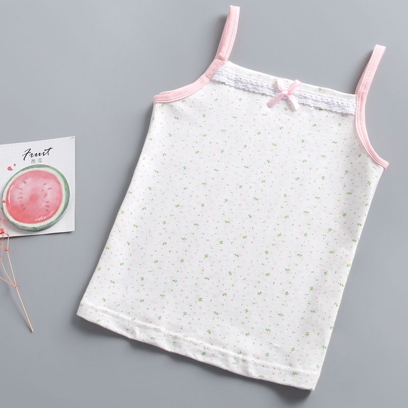 Picture of Girls Children's Vest Cotton Summer Category a Cotton Inner Wear Sling Sleeveless Baby Vest Baby Children's Wear
