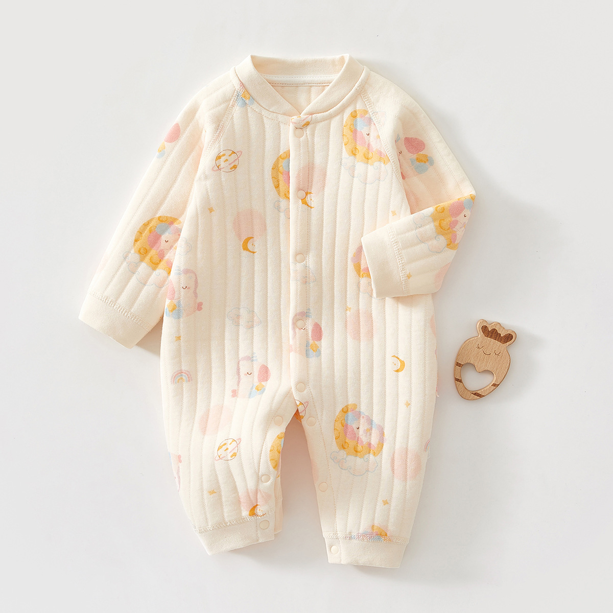 Picture of Baby clothes winter cotton thickened jumpsuit Spring and Autumn Winter newborn male and female baby quilted warm cotton-padded clothes