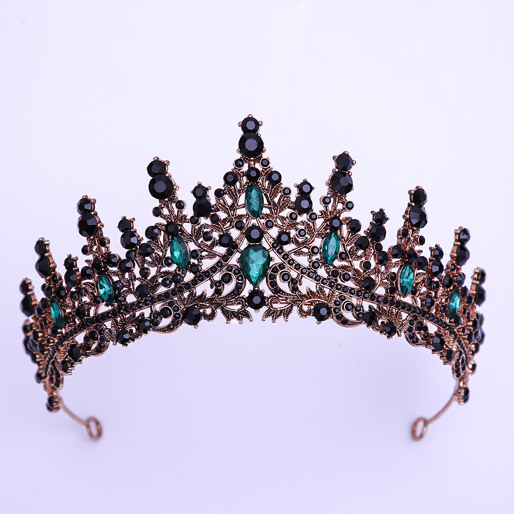 Picture of Bridal Crown New European-style headdress alloy with rhinestone crystal wedding dress accessories Amazon hair accessories
