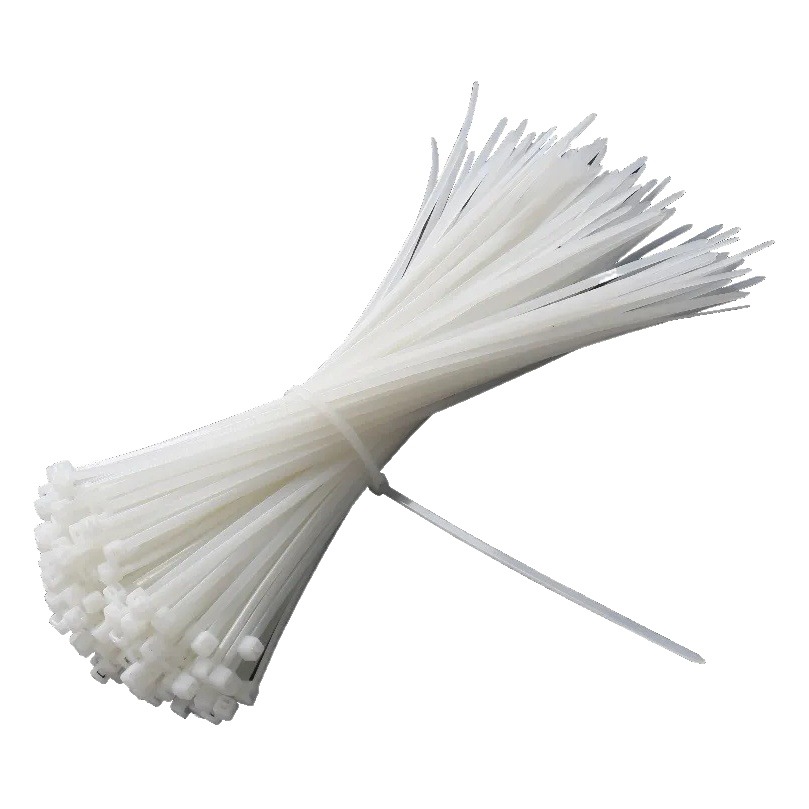 Genuine Nylon Cable Tie White Tightener Binding Wire Self-Locking Thickeneded Strong Strap Plastic Cross-Border Cable Tie