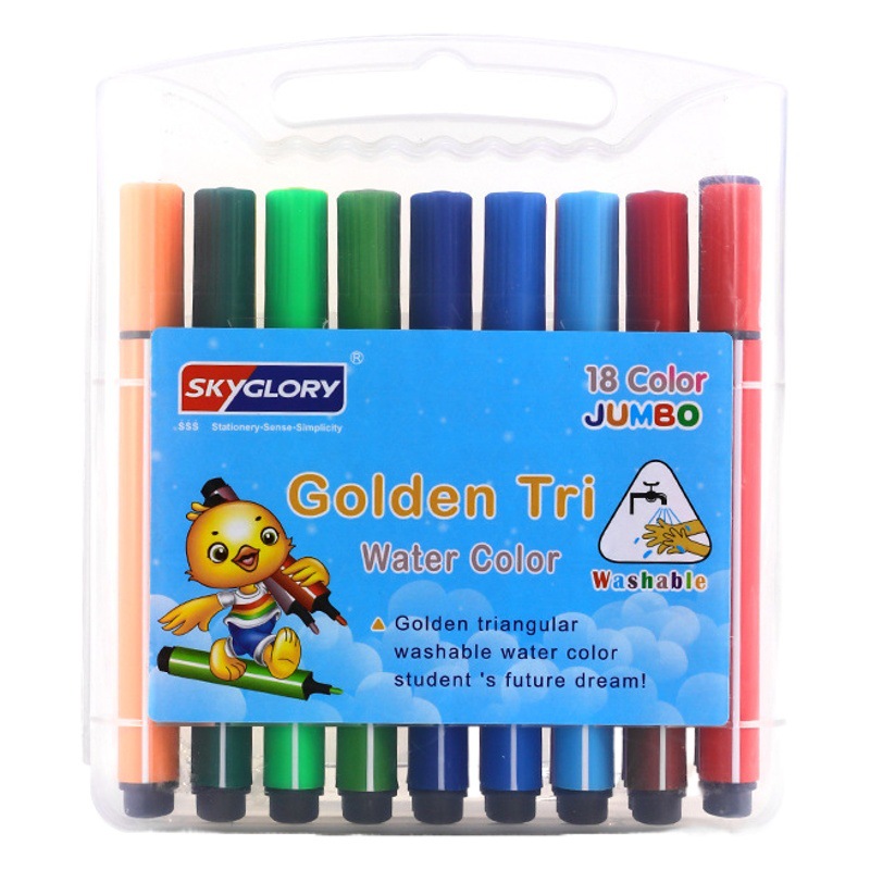 Tianhui Washable Watercolor Pen Set Cross-Border Children's Painting Pen Primary School Students Soft-Head Color Pen Set Box Stationery Supplies