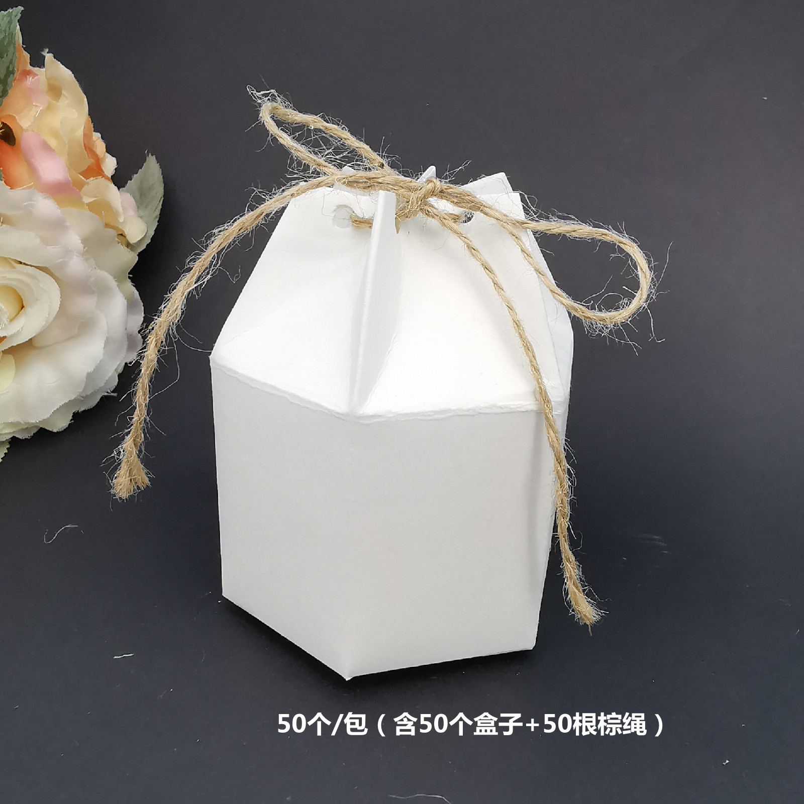 Picture of Exquisite and Creative Wedding Candy Box, Hexagonal Forest Gift Box, Wedding Souvenir, Egg Hexagonal Packaging Box