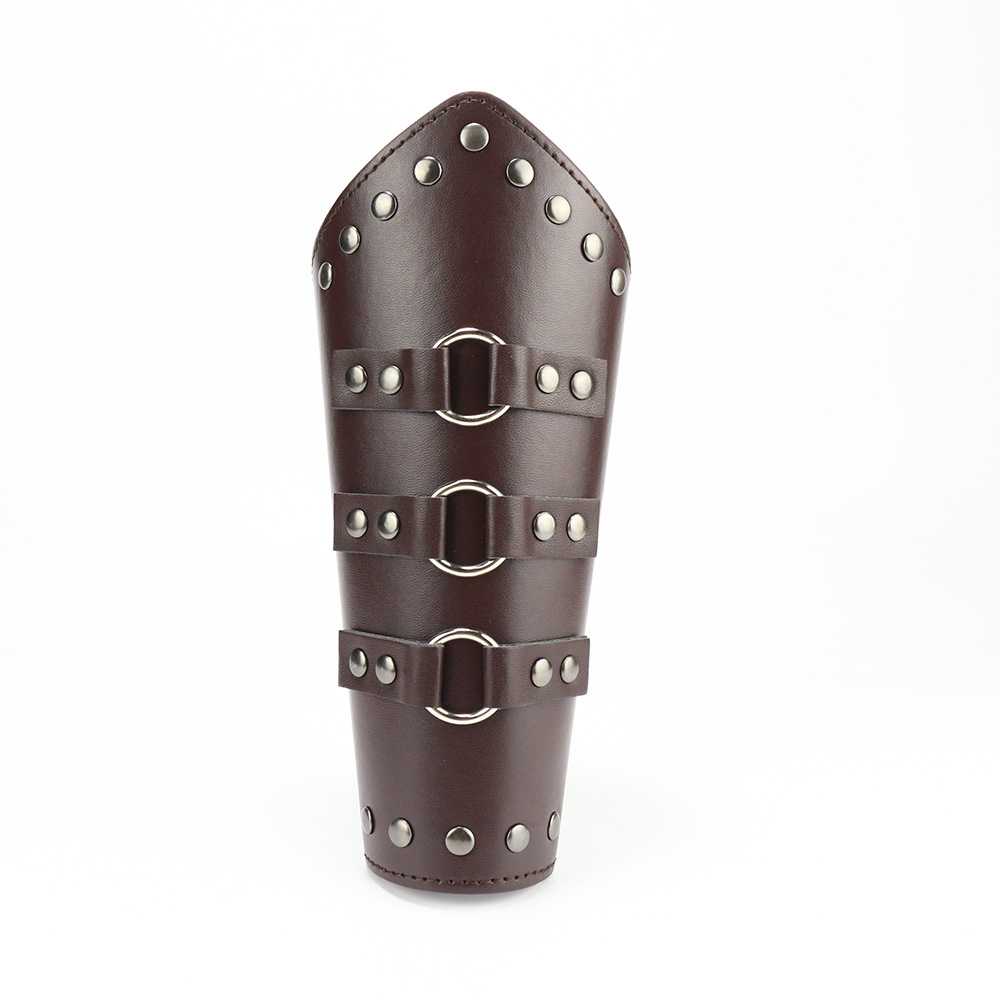 Picture of Cross-border Medieval Men's Leather Bracer Retro Punk Hand Guard Carnival cosplay Costume Accessories Arm Guard