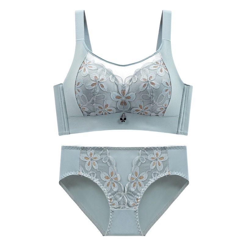 Anti-sagging lace tube top plus size underwear women's thin big chest small adjustable breast collection push up wireless bra