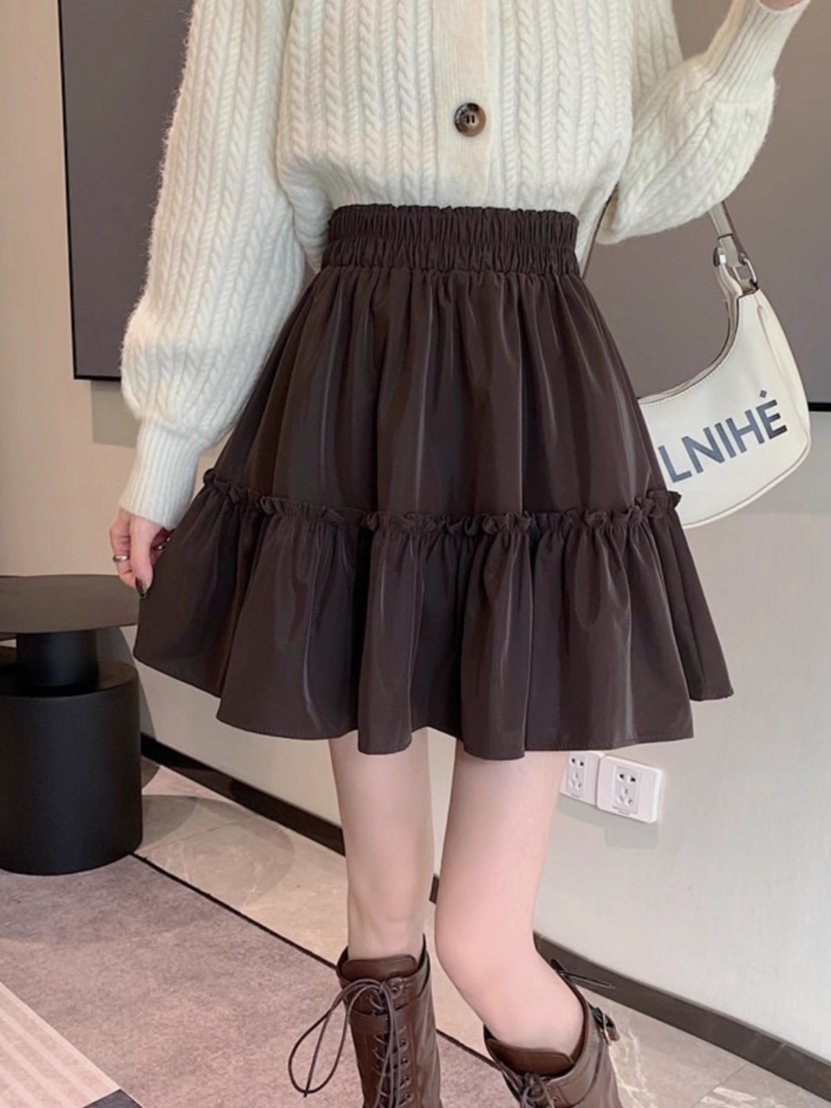 Picture of Tutu Skirt Skirt Women's 2024 New Spring Fashion A- line Covering Skirt Small Cake Skirt High Waist Slimming