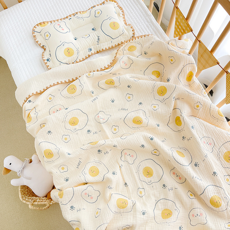 Picture of Newborn Cartoon Bag Single and Double Gauze Bath Towel Baby Four-Layer Cotton Yarn Bag Baby Blanket Children's Bag Towel