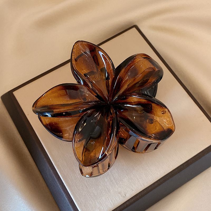 Picture of Cross-border egg flower clip large high-grade gradient Flower hairpin back head updo ponytail shark clip headdress