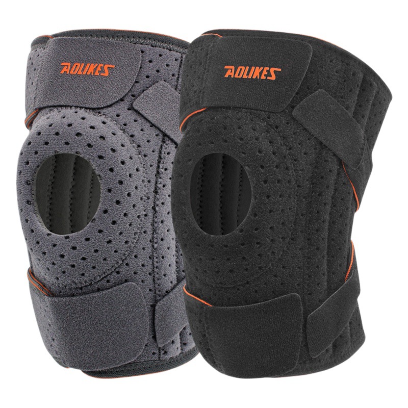 Sports knee pads Fitness Cycling protective gear running mountaineering spring leg pads pressurized silicone non-slip knee pads
