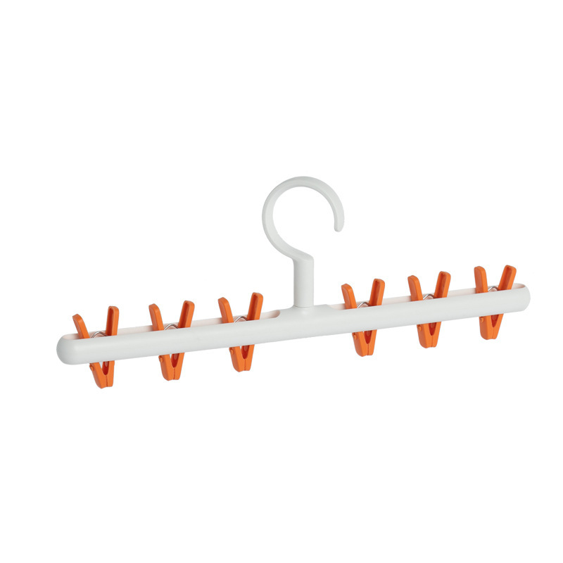Picture of Household Clothes Rack Folding Clothes Drying Rack Storage Artifact Windproof Disc Clothes Rack Multi-clip Baby Socks Rack